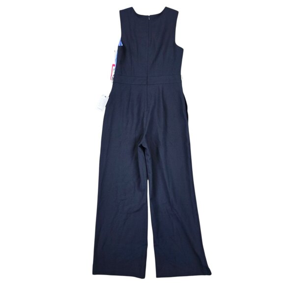 Vince Camuto Jumpsuit Womens 8P Navy Colorblock Wide Leg Sleeveless VC9P0095 - Picture 2 of 16